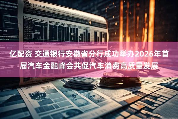 亿配资 交通银行安徽省分行成功举办2026年首届汽车金融峰会共促汽车消费高质量发展