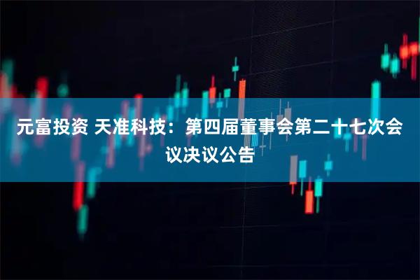元富投资 天准科技：第四届董事会第二十七次会议决议公告